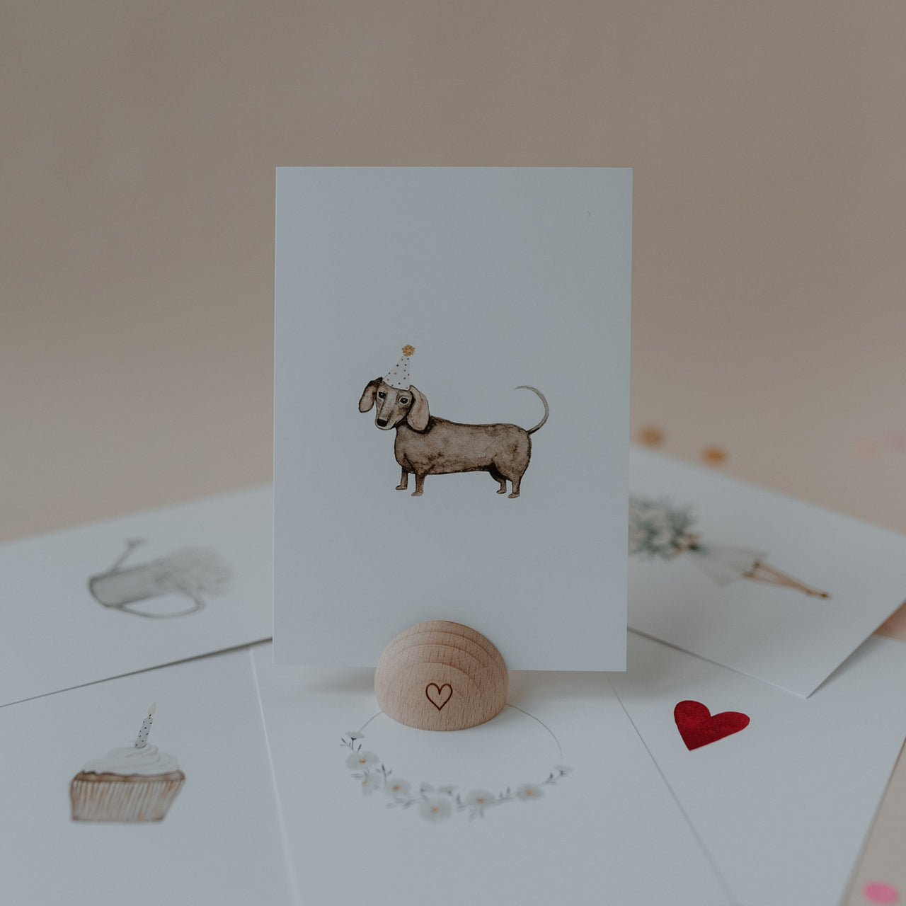 Aquarellkarte Dachshund