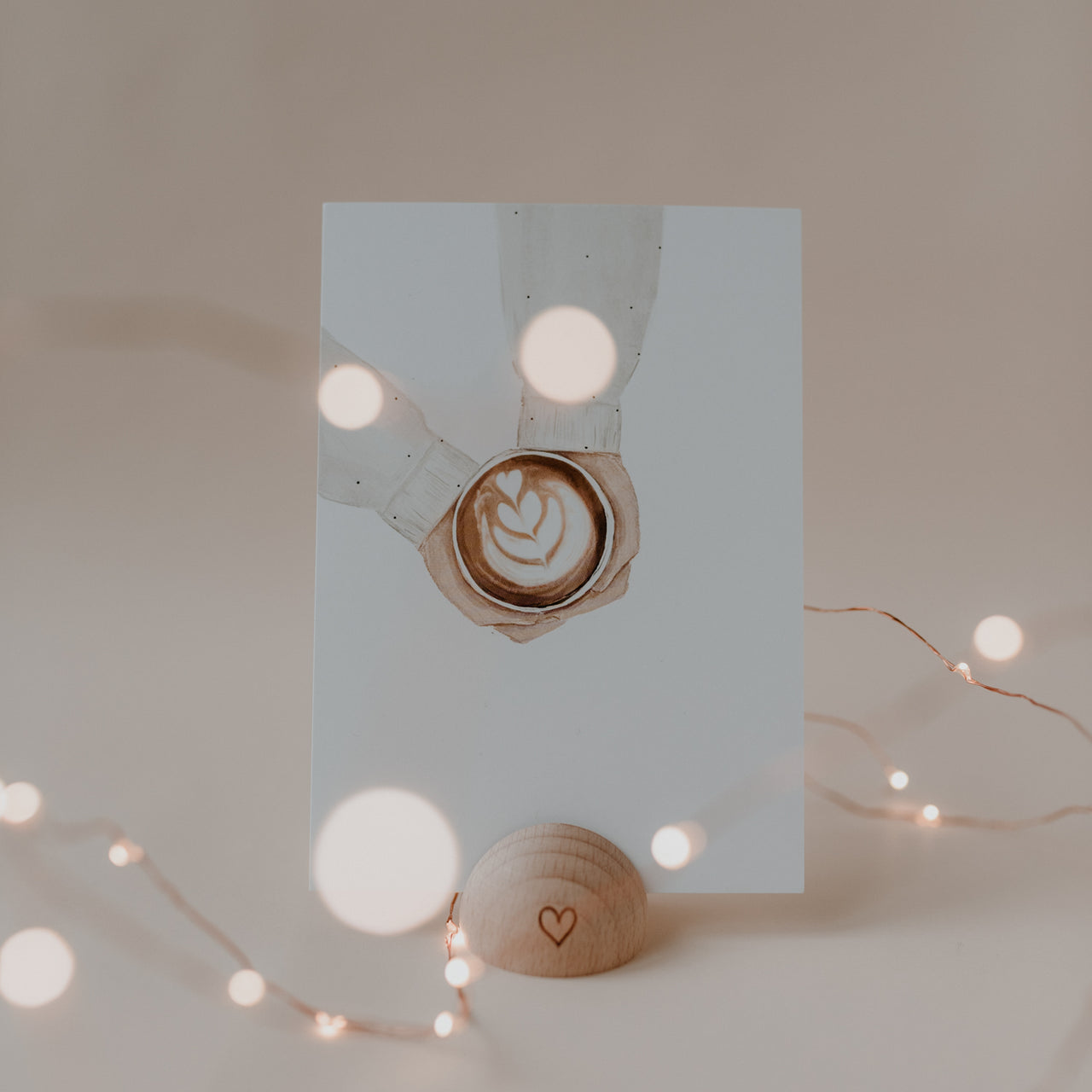 Aquarellkarte Coffee