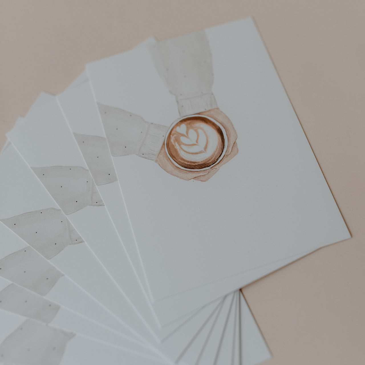 Aquarellkarte Coffee