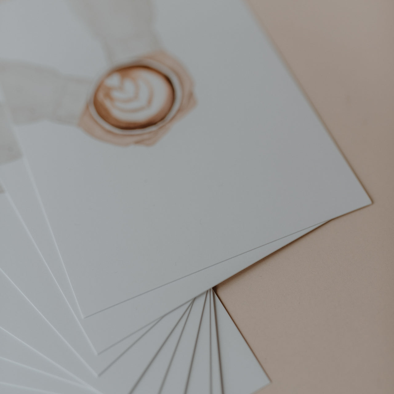 Aquarellkarte Coffee