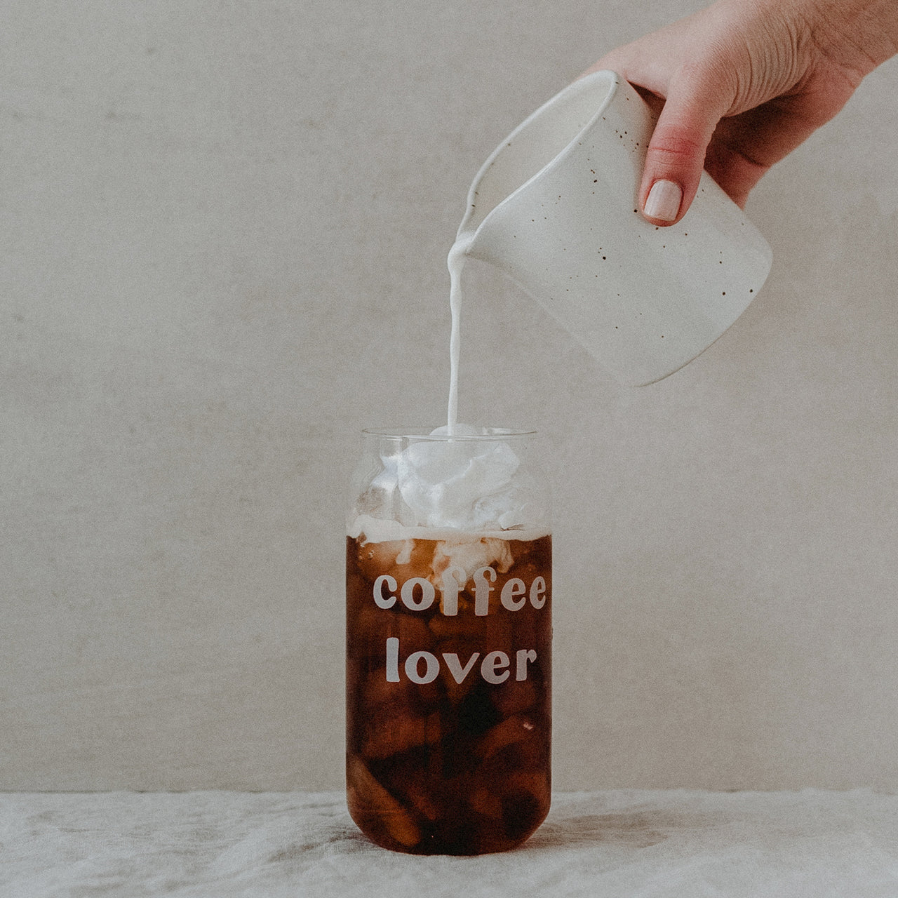 Hohes Trinkglas Coffee Lover
