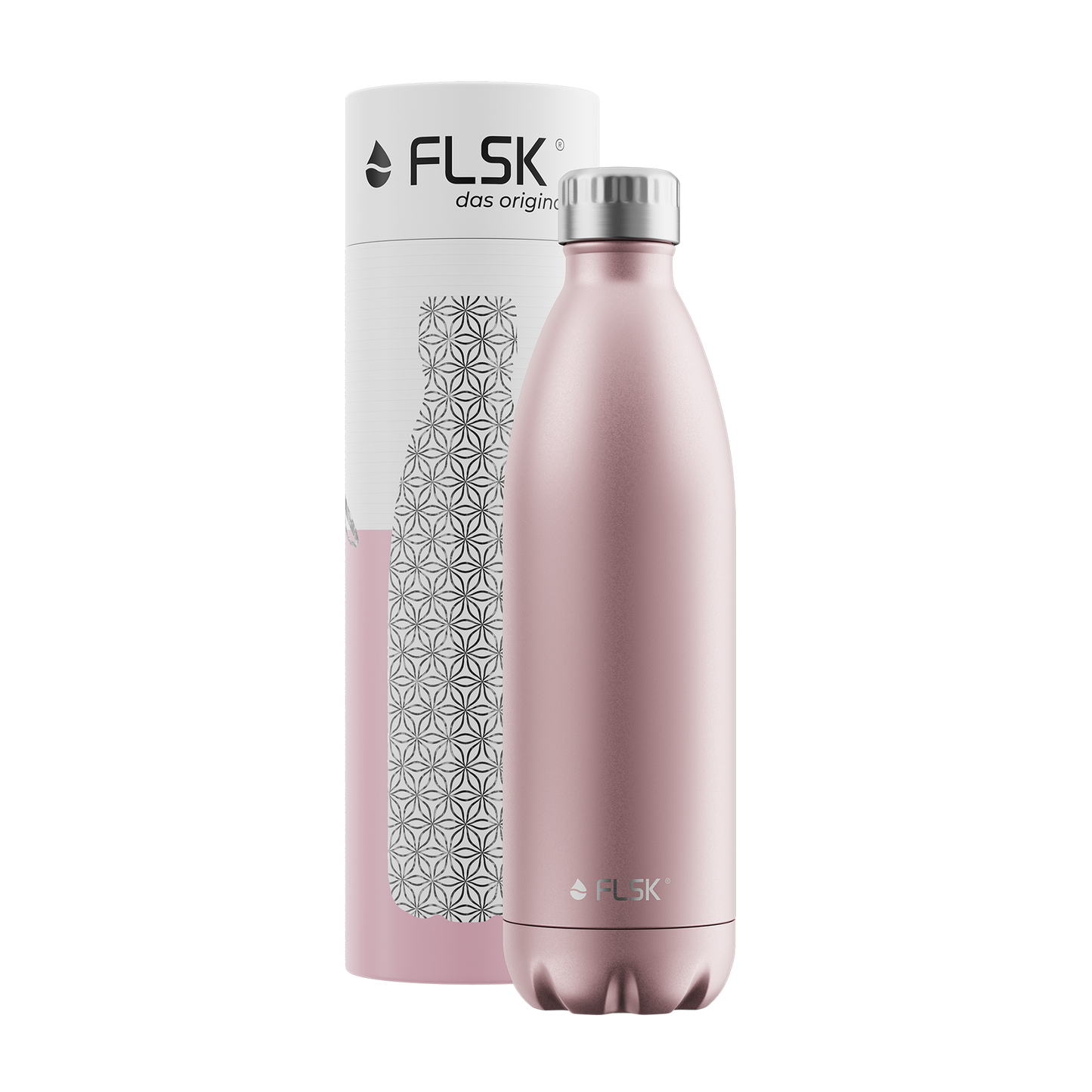 FLSK Edelstahl Trinkflasche Roségold 1000 ml
