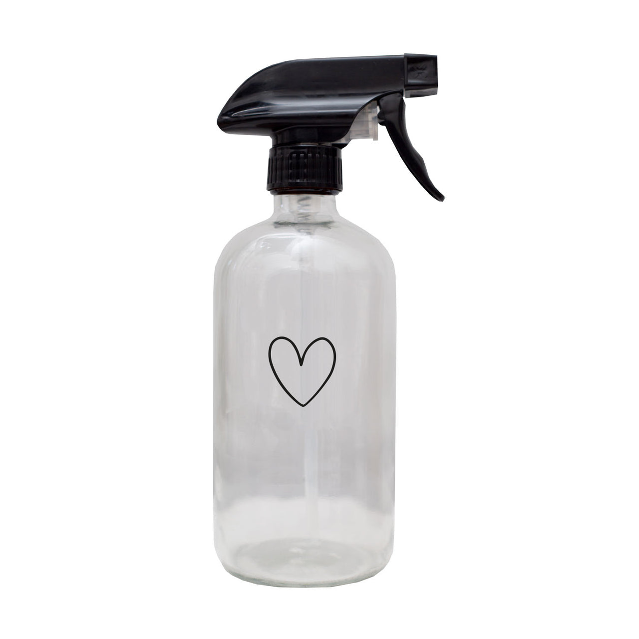 Sprühflasche Herz transparent 500ml