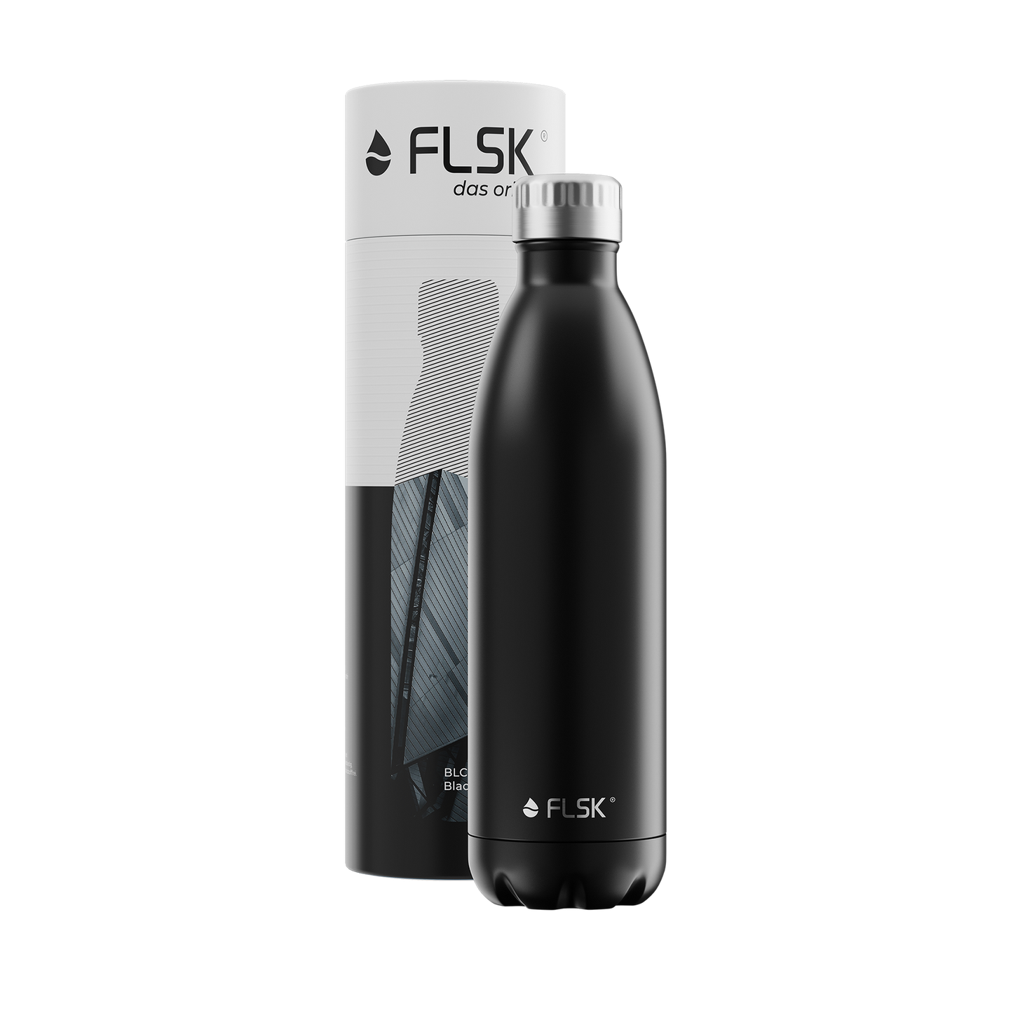 FLSK Edelstahl Trinkflasche BLCK 750 ml