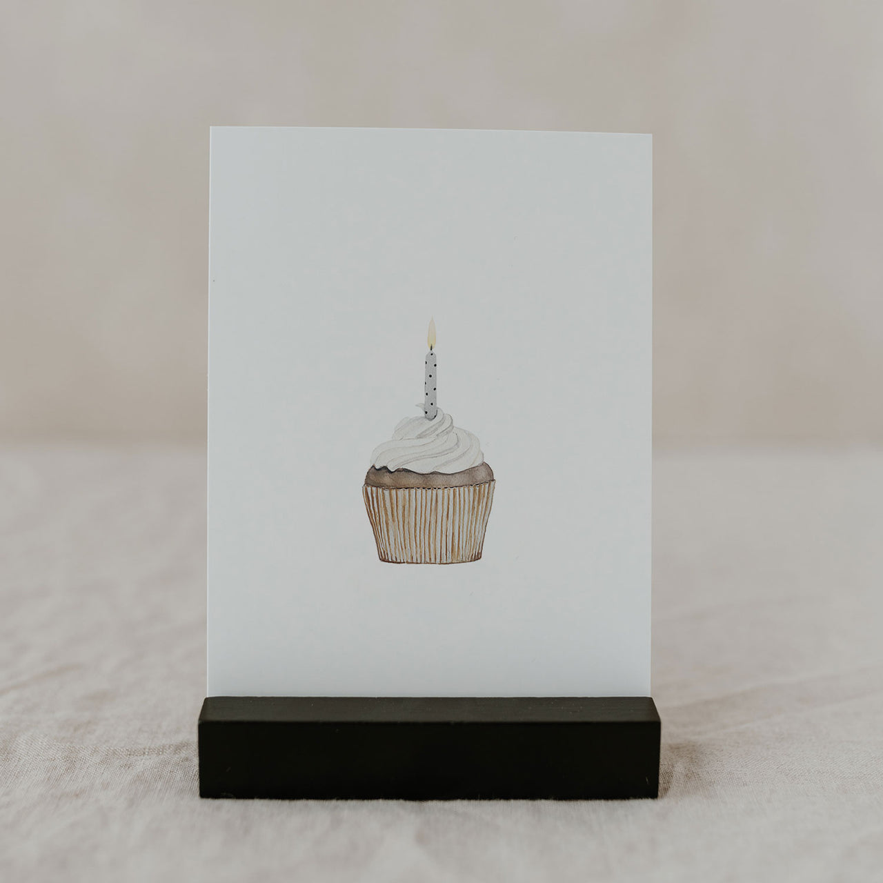 Aquarellkarte Cupcake