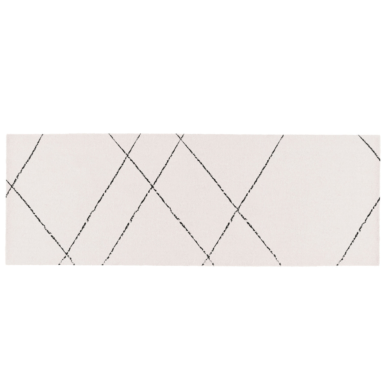 Waschbarer Läufer Lines Creme