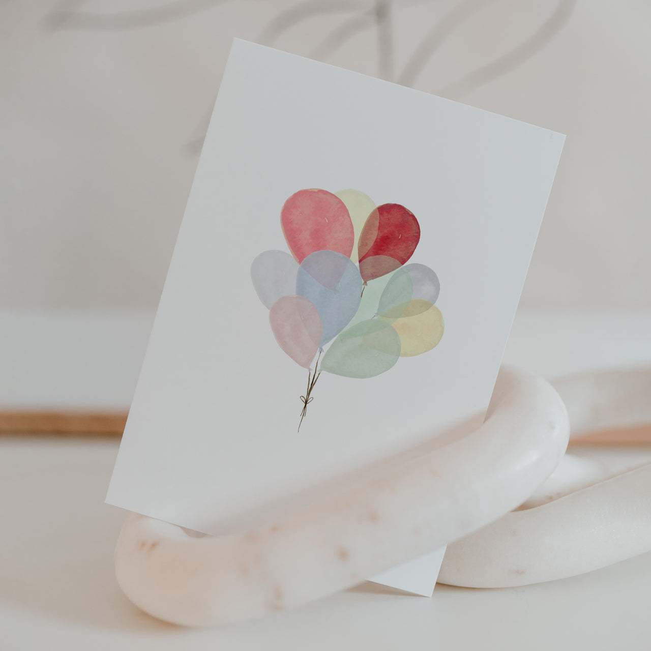 Aquarellkarte Balloons