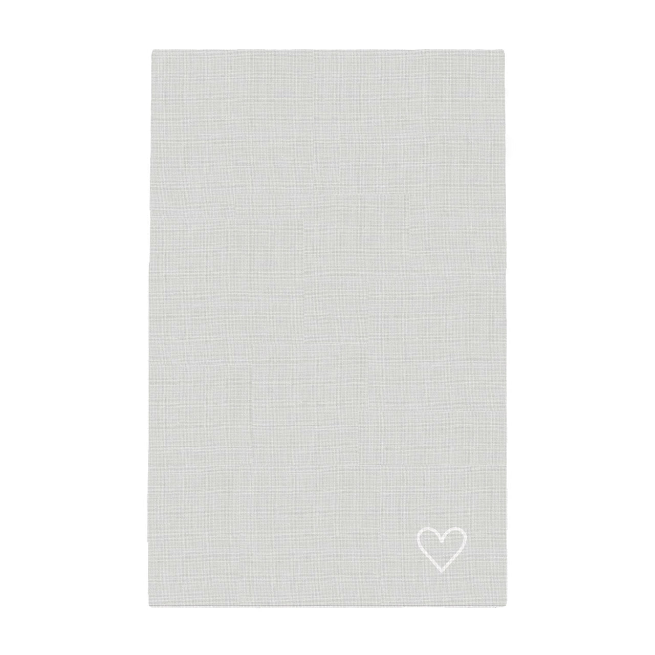 Leinen Geschirrtücher Weißes Herz im 2er Set
