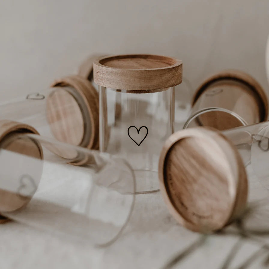 Vorratsglas Herz schwarz 13cm