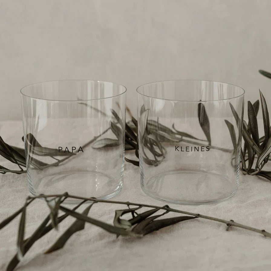Trinkglas im 2er Set Papa & Kleines