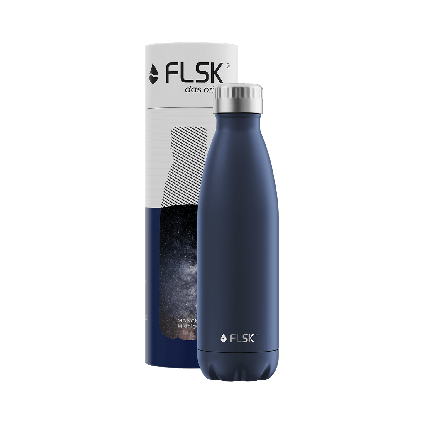 FLSK Edelstahl Trinkflasche MDNGHT 500 ml