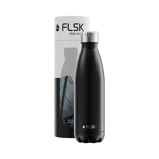 FLSK Edelstahl Trinkflasche BLCK 500 ml