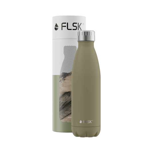FLSK Edelstahl Trinkflasche Khaki 500 ml