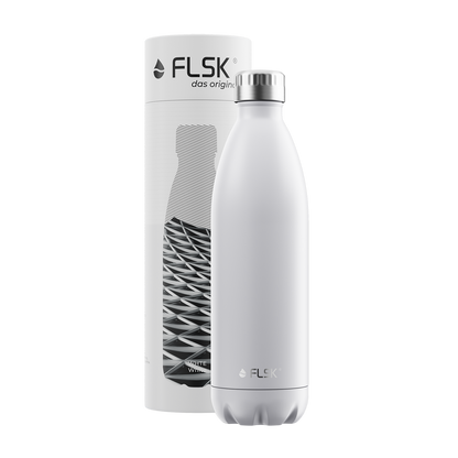 FLSK Edelstahl Trinkflasche WHTE 1000 ml