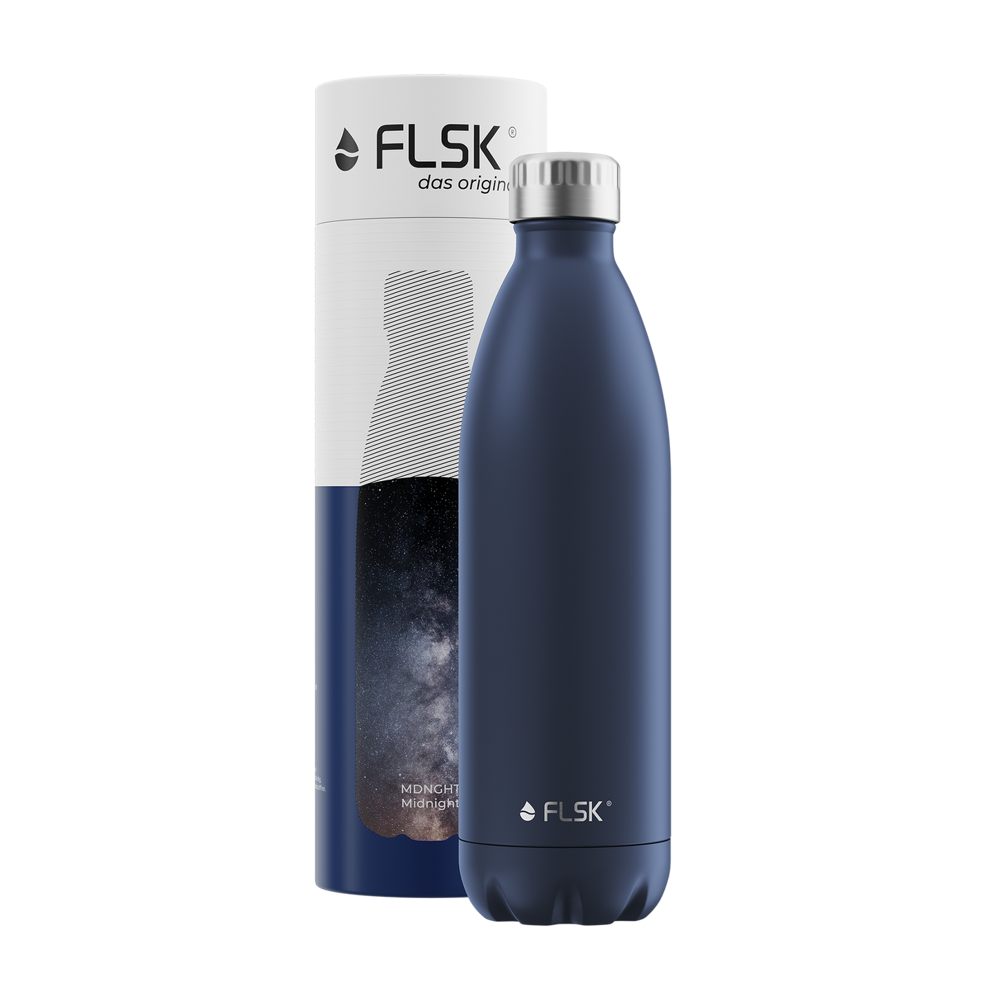 FLSK Edelstahl Trinkflasche MDNGHT 1000 ml