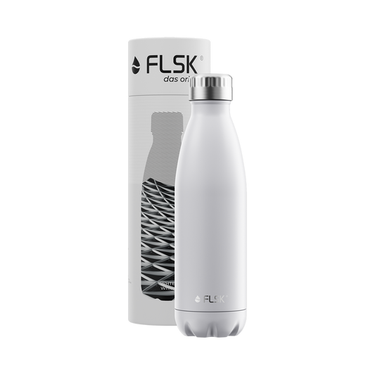 FLSK Edelstahl Trinkflasche WHTE 500 ml