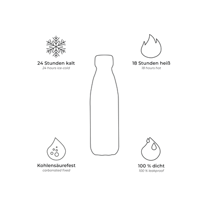 FLSK Edelstahl Trinkflasche WHTE 750 ml