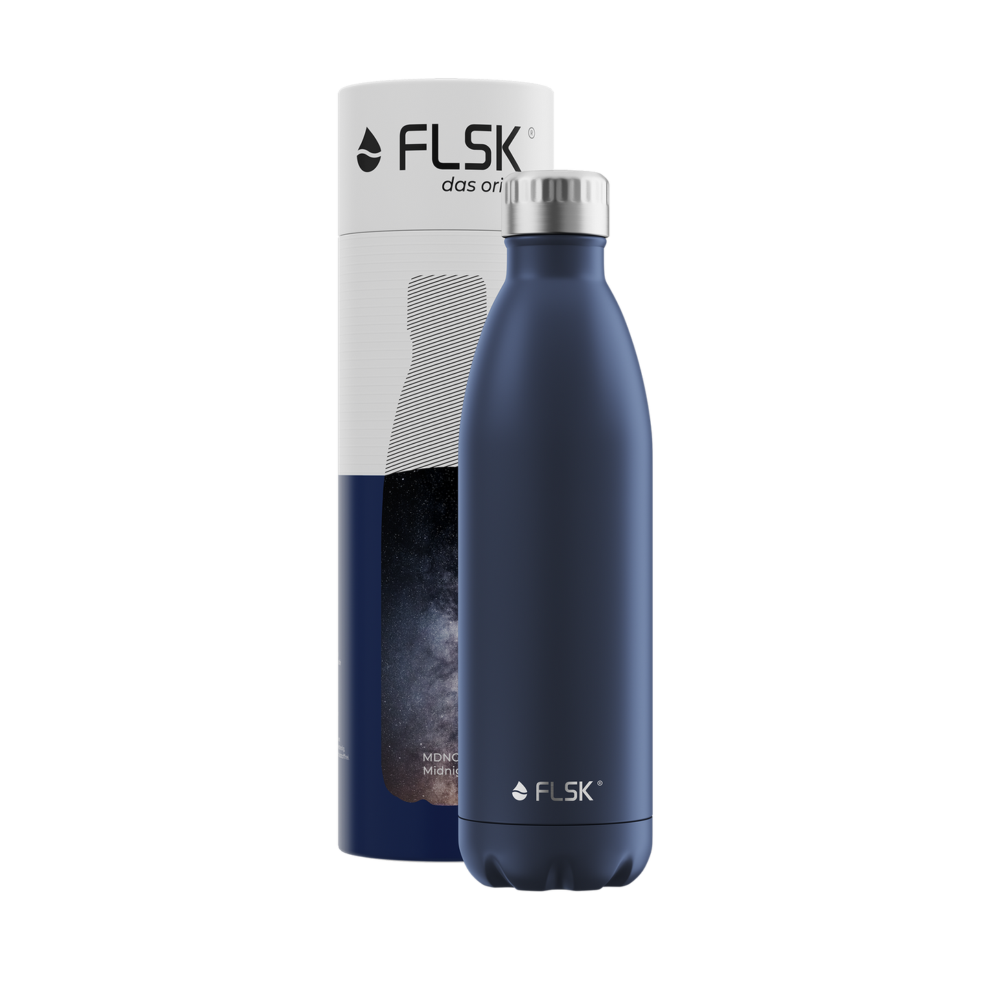 FLSK Edelstahl Trinkflasche MDNGHT 750 ml