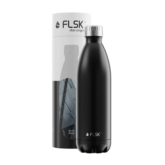 FLSK Edelstahl Trinkflasche BLCK 1000 ml