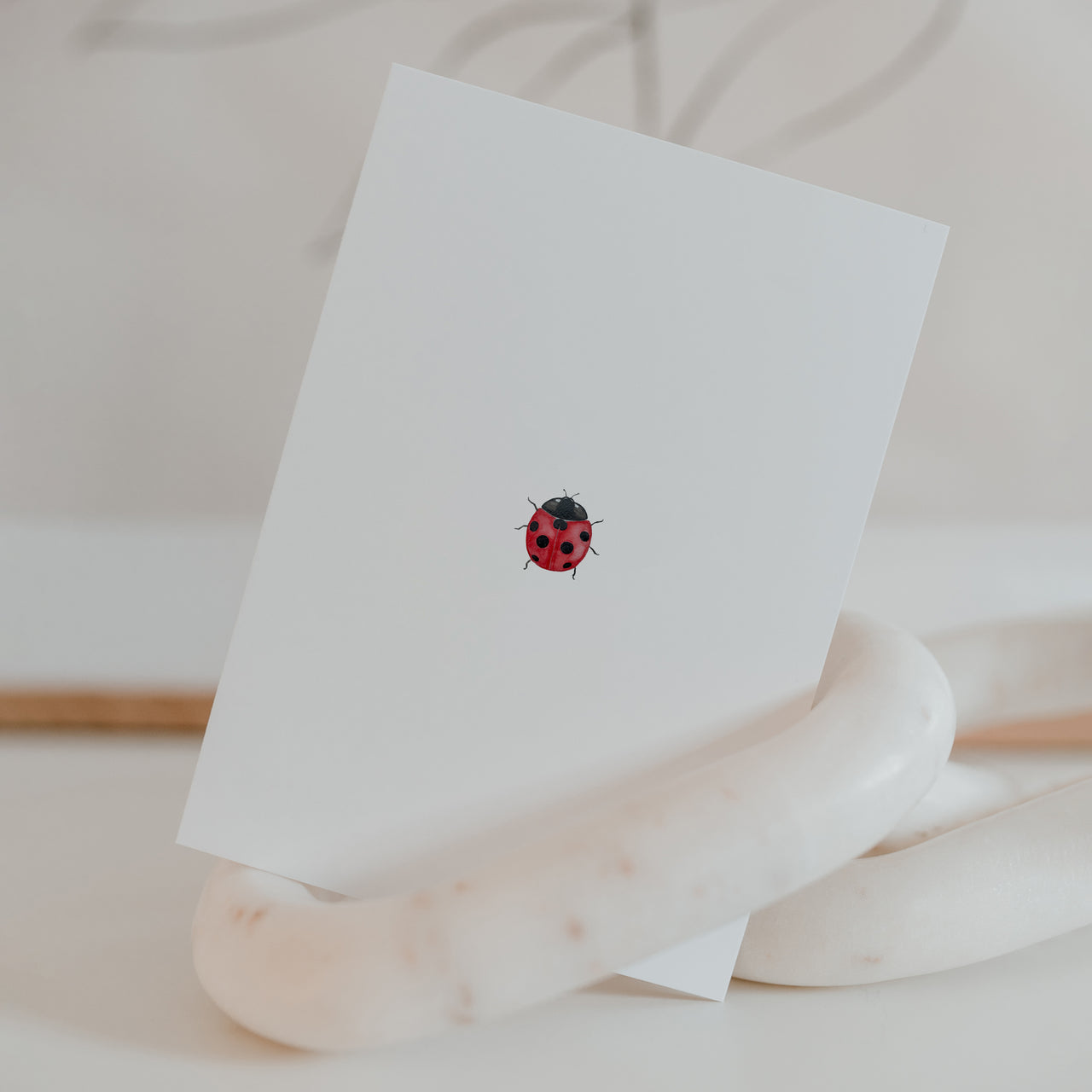 Aquarellkarte Ladybug